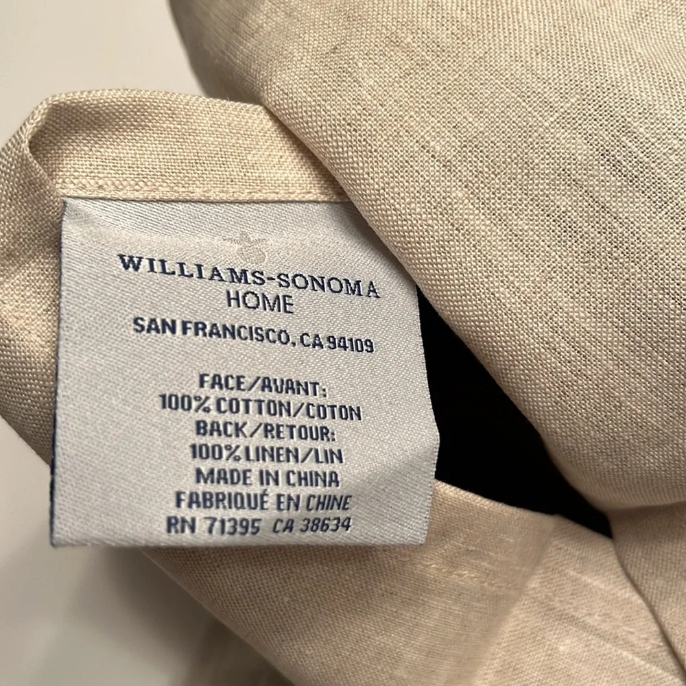 Williams Sonoma Velvet Pillow Shams King & Euro Home‎ Classic Cotton Linen